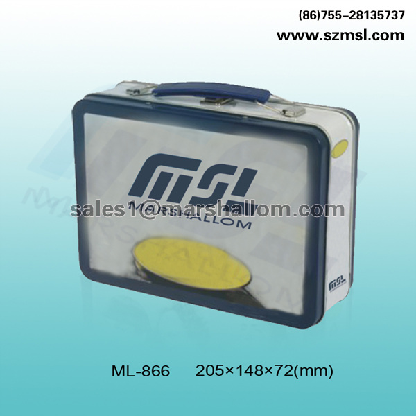 ML-866 Rectangular lunch tin box with handle