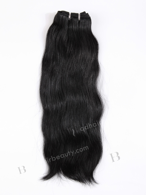 In Stock Indian Remy Hair 16" Natural Straight 1# Color Machine Weft SM-196