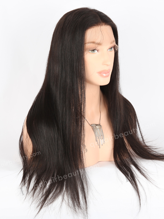 In Stock Brazilian Virgin Hair 20" Straight Natural Color Full Lace Wig FLW-04082