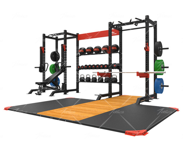 Power Rack with Integrated Storage Rack