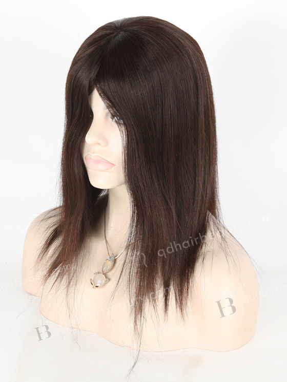 In Stock Chinese Virgin Hair 12" Straight Natural Color Silk Top Glueless Wig GL-07024