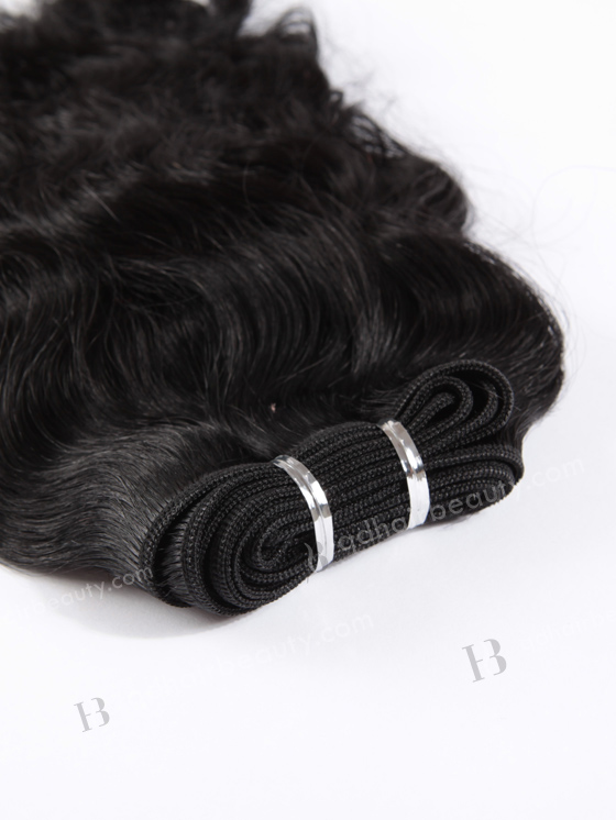 In Stock Brazilian Virgin Hair 16" Natural Wave 1# Color Machine Weft SM-431
