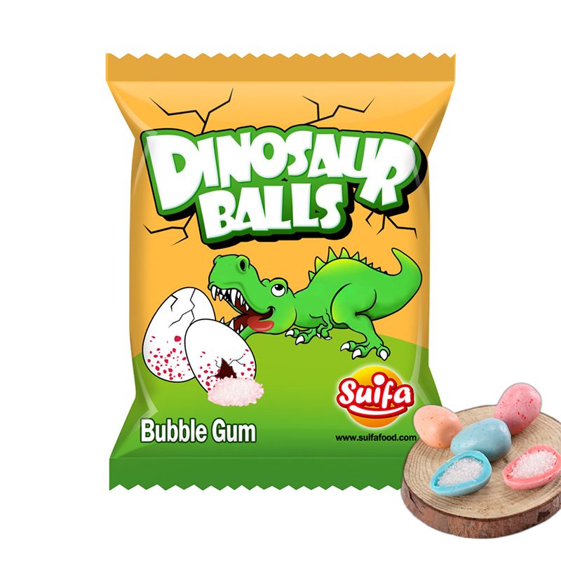 Dinosaur Egg Shape Sour Bubble Gum