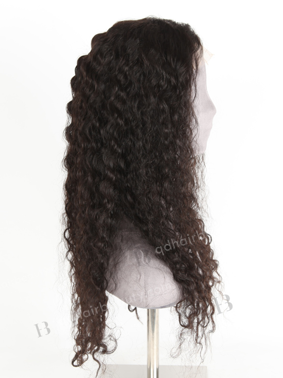 In Stock Indian Remy Hair 22" Natural Curly Natural Color 5"×5" HD Lace Closure Wig CW-01033