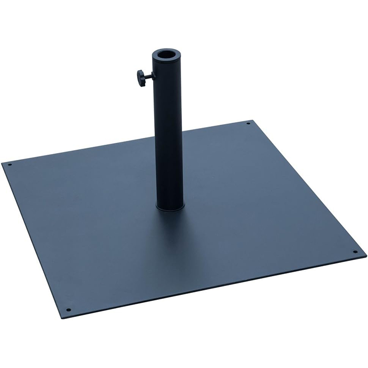 JH-Mech Umbrella Stand High Load-bearing Windproof Backyard Outdoor Black Square Steel Patio Umbrellas Bases