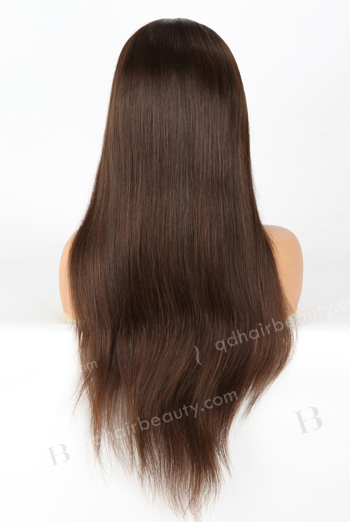 The Long 22'' European Virgin Natural Color Natural Straight Silk Top Full Lace Wig WR-ST-048