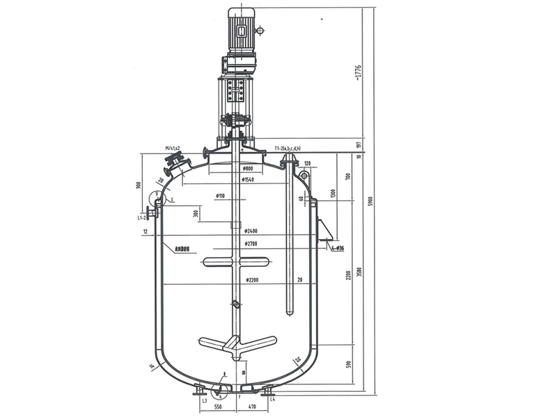F10000L glass lined reactor
