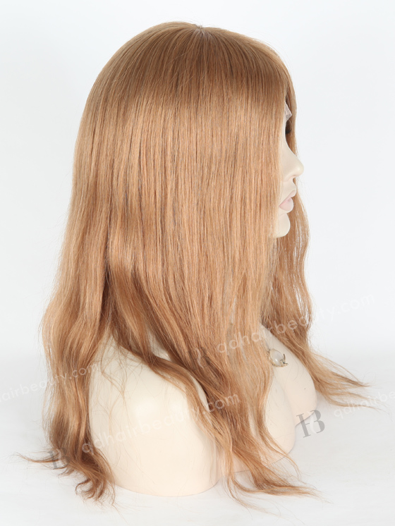 In Stock European Virgin Hair 16" Straight 8a# Color Lace Front Silk Top Glueless Wig GLL-08031