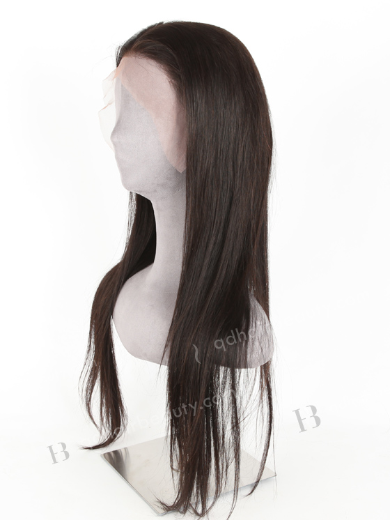 In Stock Indian Remy Hair 22" Straight Natural Color Lace Front Wig LLF-01007