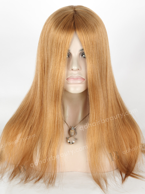 In Stock Chinese Virgin Hair 18" Straight 27a# Color Silk Top Glueless Wig GL-07023