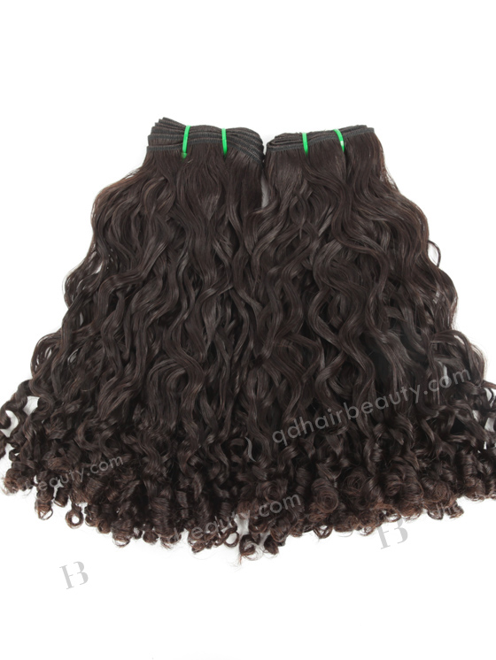 In Stock 7A Peruvian Virgin Hair 14" Double Drawn Sogie Curl Natural Color Machine Weft SM-6103