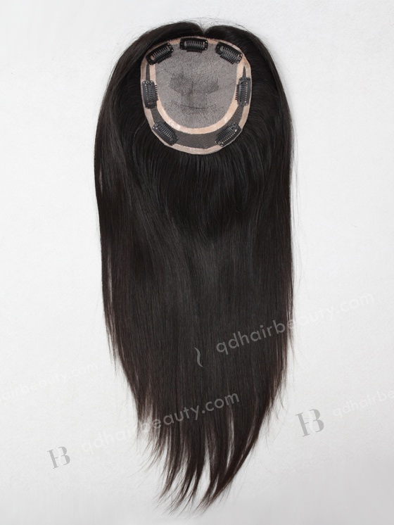 100% Indian Virgin Hair Straight Natural Color Silk Top Closure with Clips WR-TC-017