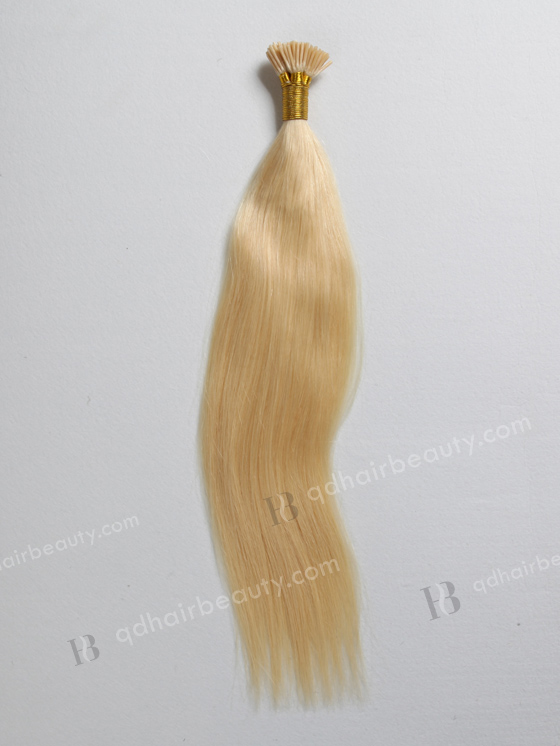 Blonde I-tip hair extension Chinese virgin hair 18" straight #613 color WR-PH-005