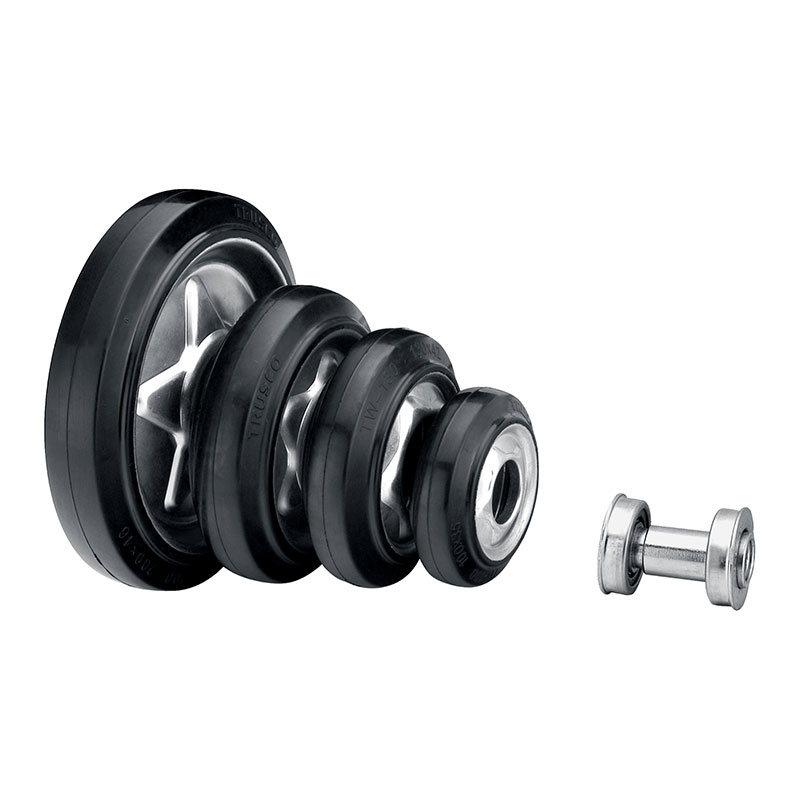 Black Elastic Rubber Industry Wheels (Steel Rim) 35 Series (Patented Product)