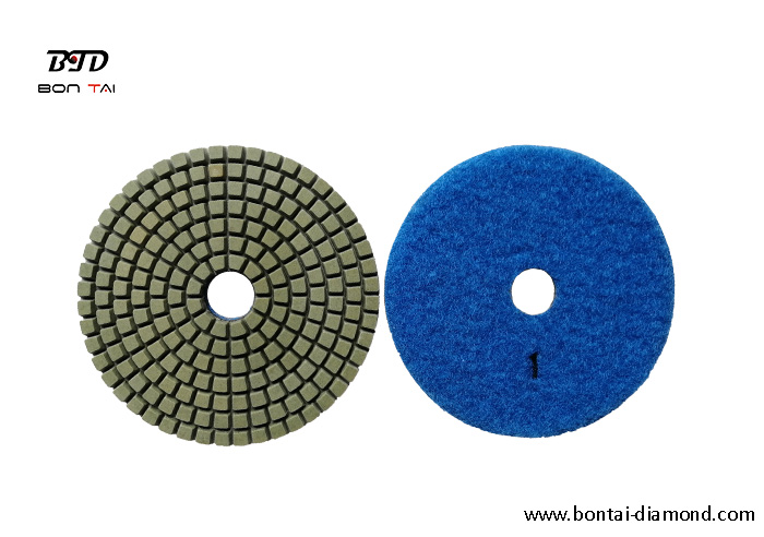 4 inch three steps wet polishing pads for granite, marble and stones