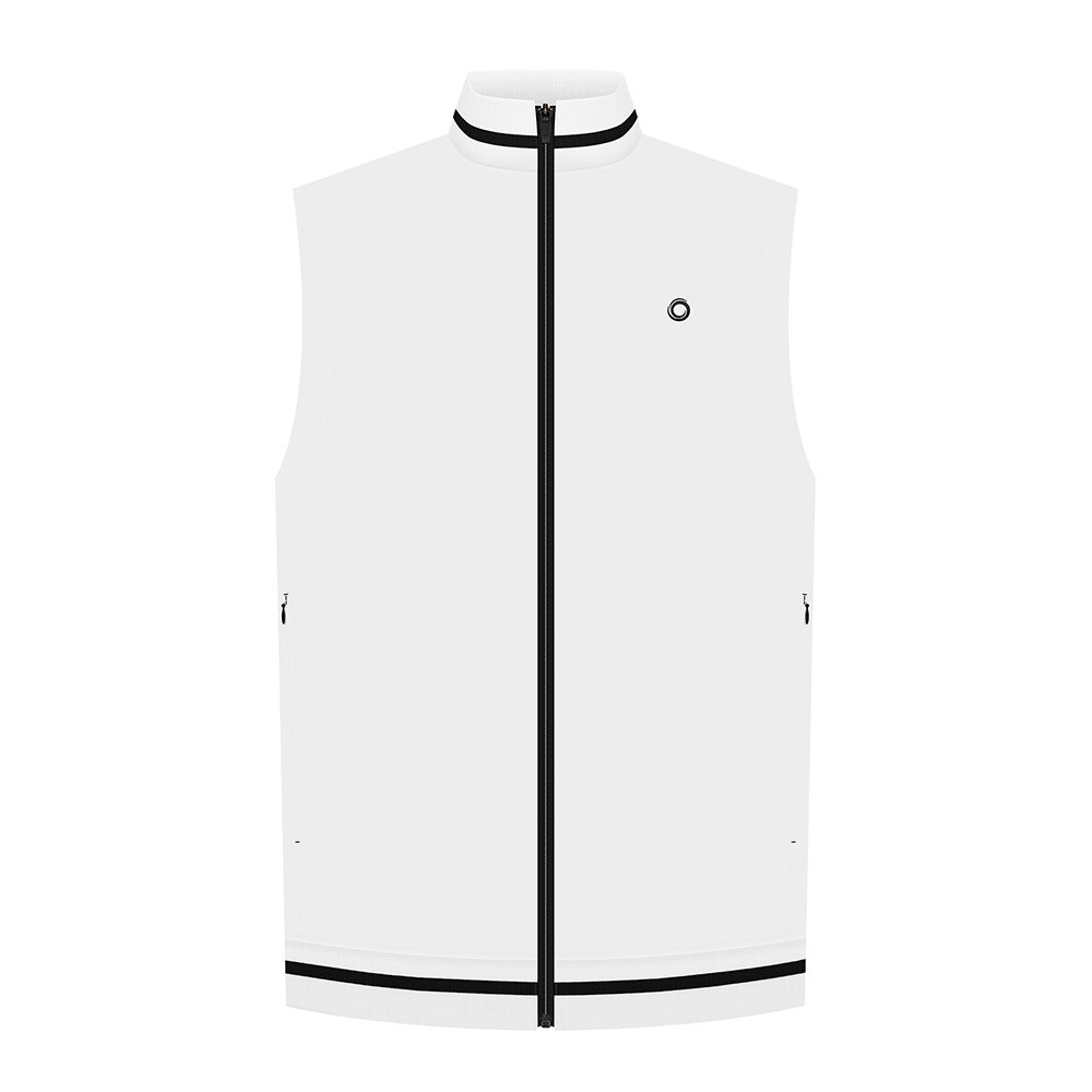 Stand Collar Woven Vest For Men