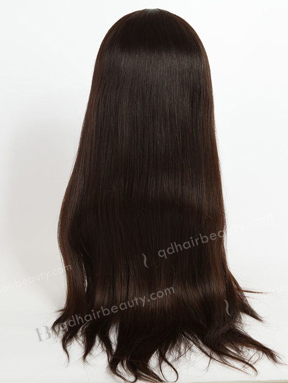 In Stock European Virgin Hair 22" Natural Straight Natural Color Glueless Silk Top Wig GL-08014