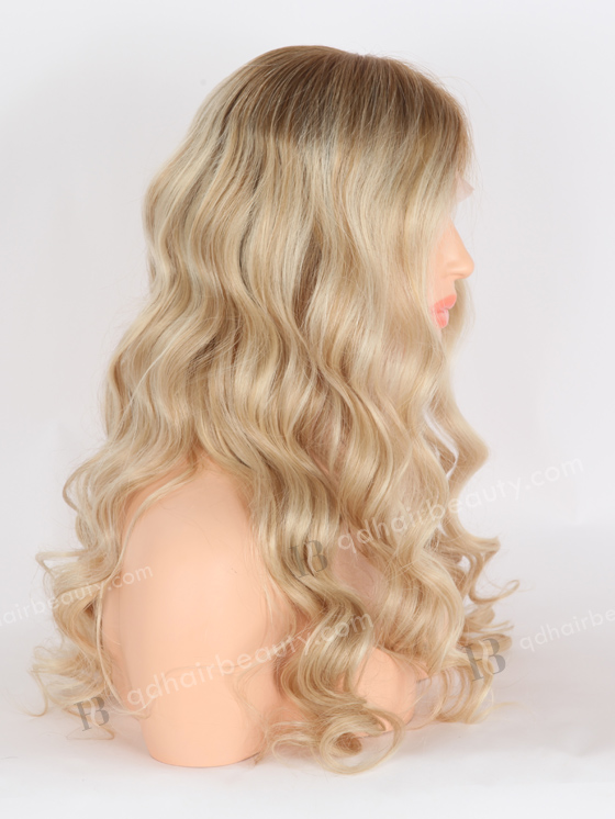 In Stock European Virgin Hair 20" Beach Wave T8A/60# With 8A# Highlights Color Lace Front Wig RLF-08034