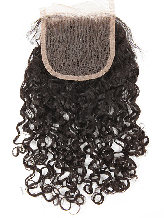 Brazilian Virgin Hair 12" 12mm Curl Natural Color Top Closure WR-LC-023