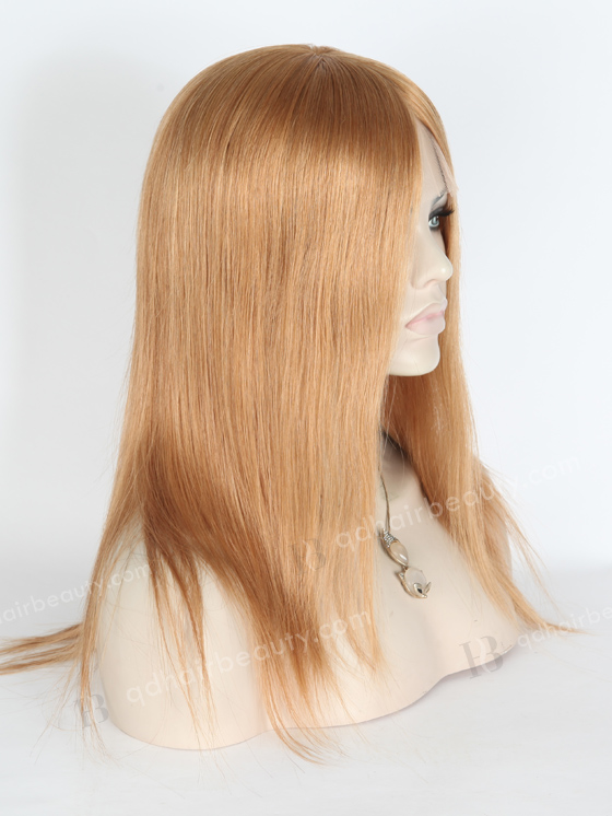 In Stock European Virgin Hair 14" Straight 10#/18# Evenly Blended Lace Front Silk Top Glueless Wig GLL-08020