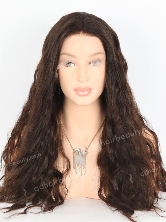 Natural Color 20'' Brazilian Virgin Hair Wavy Full Lace Wigs WR-LW-134