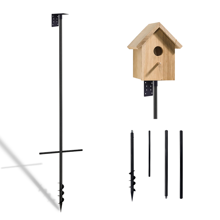JH-Mech Easy Cleaning Bird House Mounting Stand Set with 5 strong prong forks