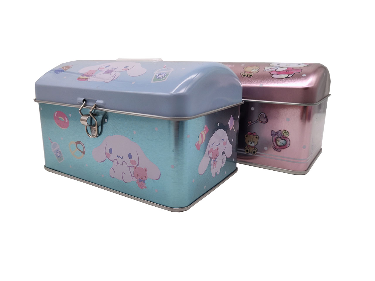 ML-751  Factory wholesale coin bank/toy tin box for kids Rectangular metal  box with lock