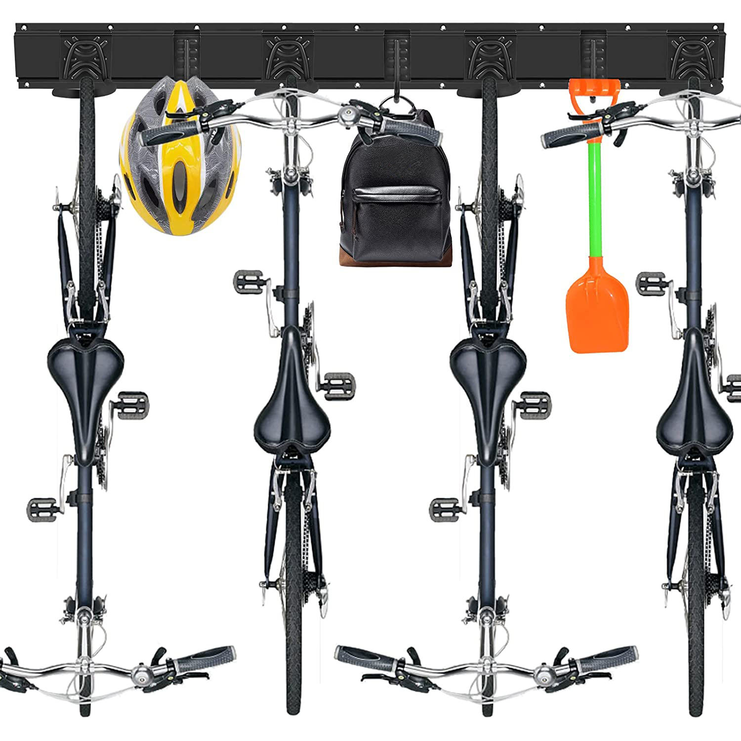 JH-Mech Vertical Bicycle Wall Hanger Garage Bike Cord Wall Holder for Bike Ski Handle Bike Hanger