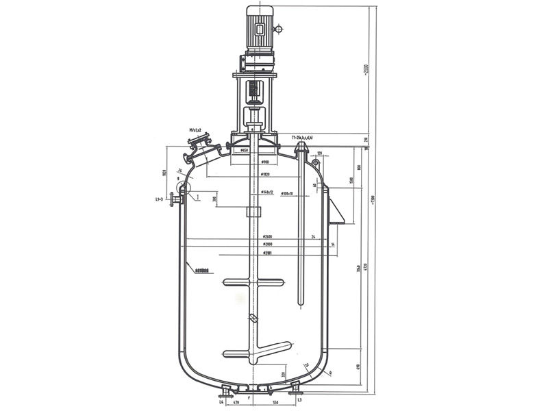 F20000L glass lined reactor