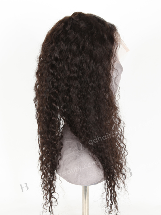 In Stock Brazilian Virgin Hair 20" Natural Curly 2# Color Lace Front Wig MLF-04031