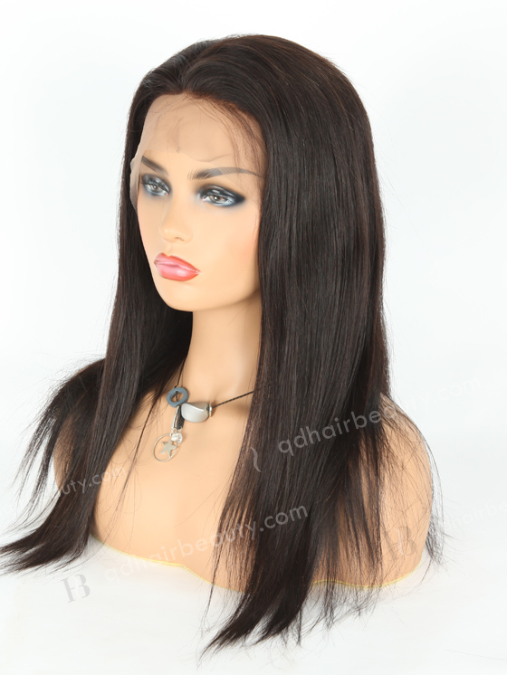 In Stock Indian Remy Hair 18" Straight Natural Color 360 Lace Wig 360LW-01008