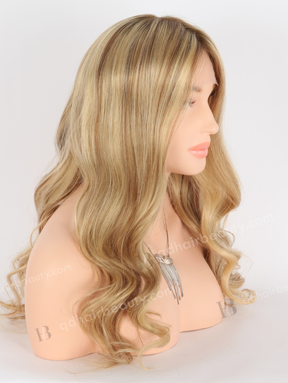 In Stock European Virgin Hair 20" Loose Curls T9/22# with 9# Highlights Color RENE Lace Front Wig RLF-08002