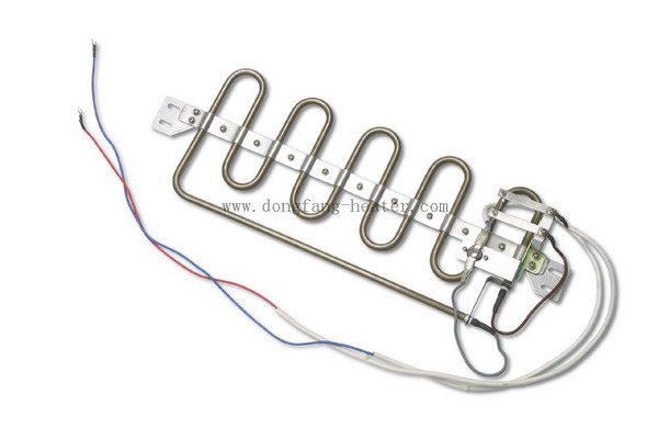 Integrated auxiliary electric heater assembly for household cabinet machine