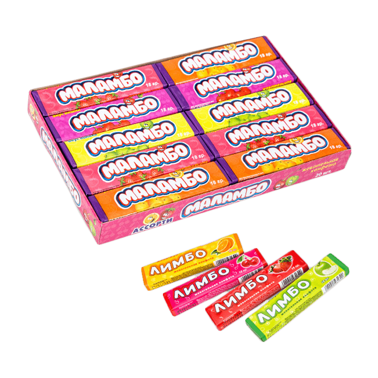 18g Sweet Fruit Flavor Halal Chewy Soft Candy 