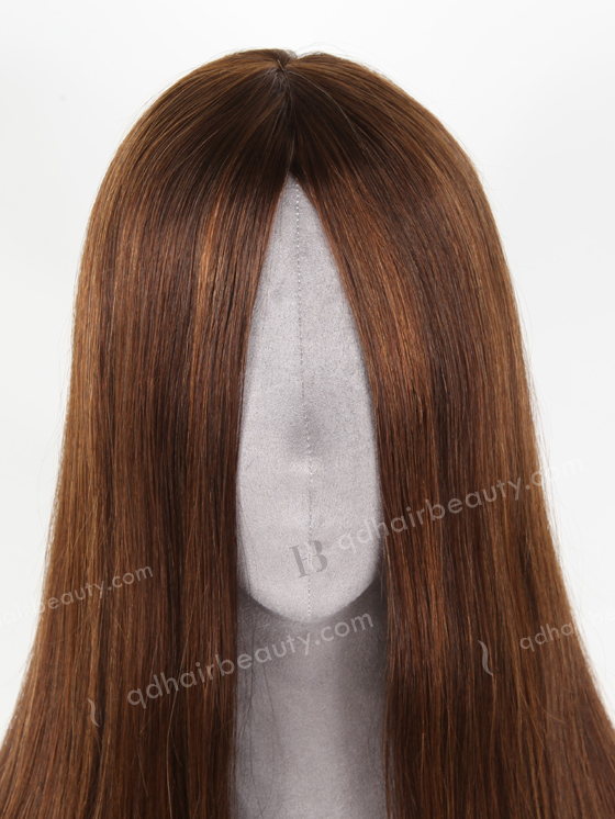 Highlight Color 16''European Virgin Silk Top Glueless Wigs WR-GL-070