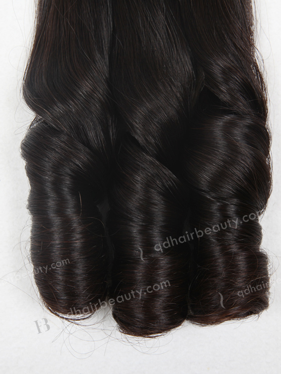 In Stock 7A Peruvian Virgin Hair 20" Double Drawn Straight with Spiral Curl Tip Natural Color Machine Weft SM-647