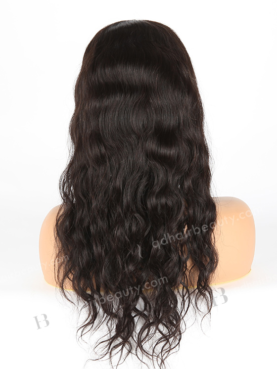 In Stock Malaysian Virgin Hair 18" Natural Straight Natural Color Silk Top Glueless Wig GL-03025