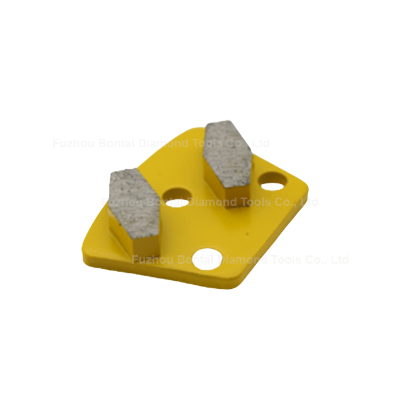 Magnetic grinding pad with double hexagon segments