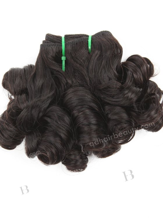 5A Grade Double Draw Peruvian Hair Weave 12" Curl as picture  WR-MW-191
