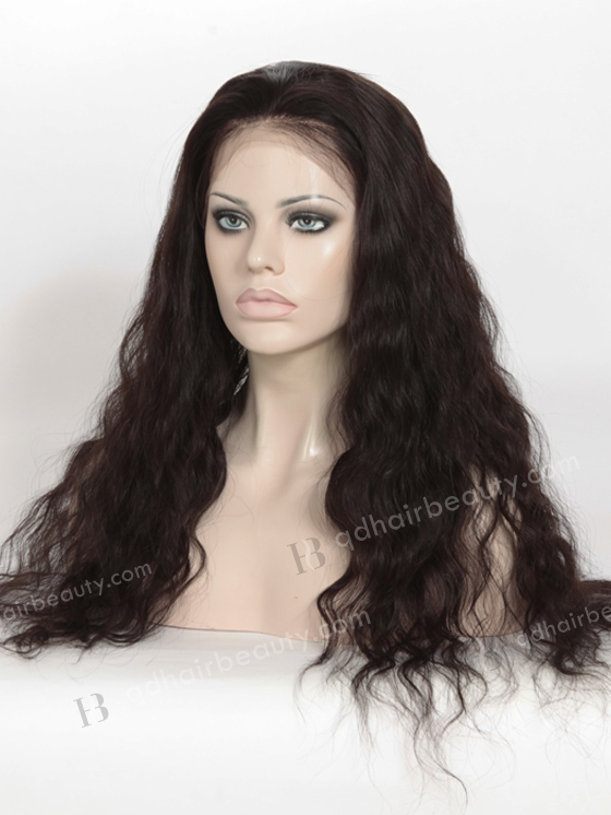 In Stock Brazilian Virgin Hair 22" Natural Wave Natural Color Full Lace Wig FLW-04206