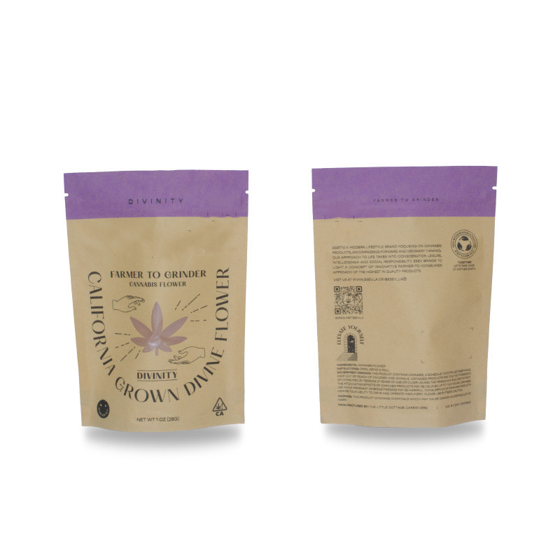 Compostable Bag with Kraft Paper 