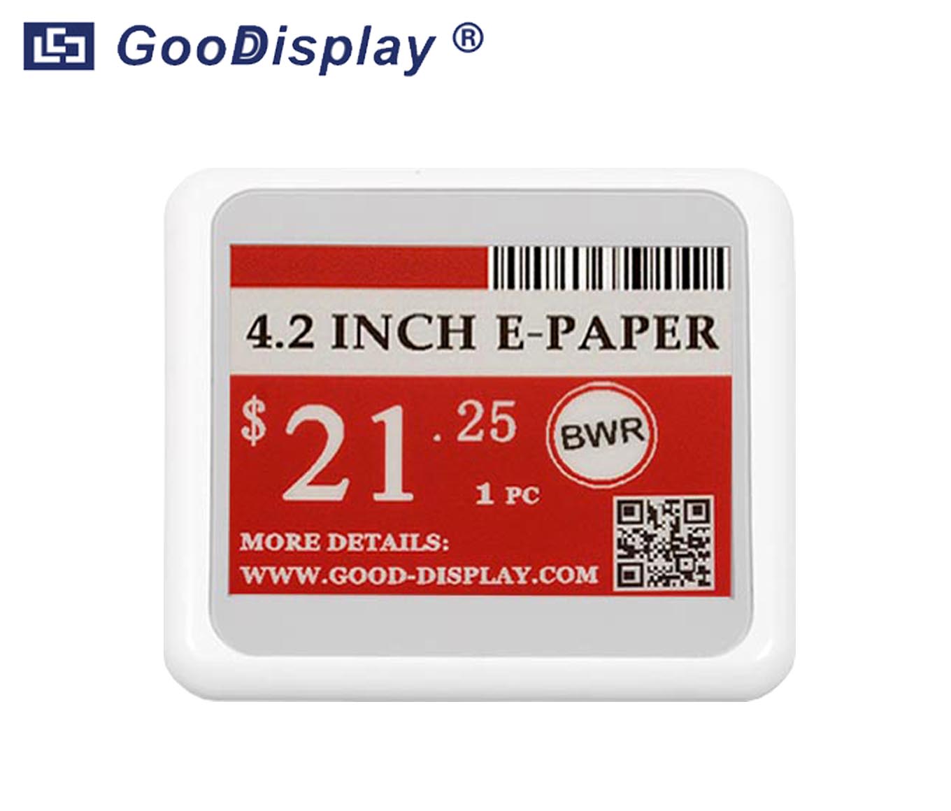 4.2寸黑白红三色无源NFC电子墨水屏标签分辨率400x300 GDN042R