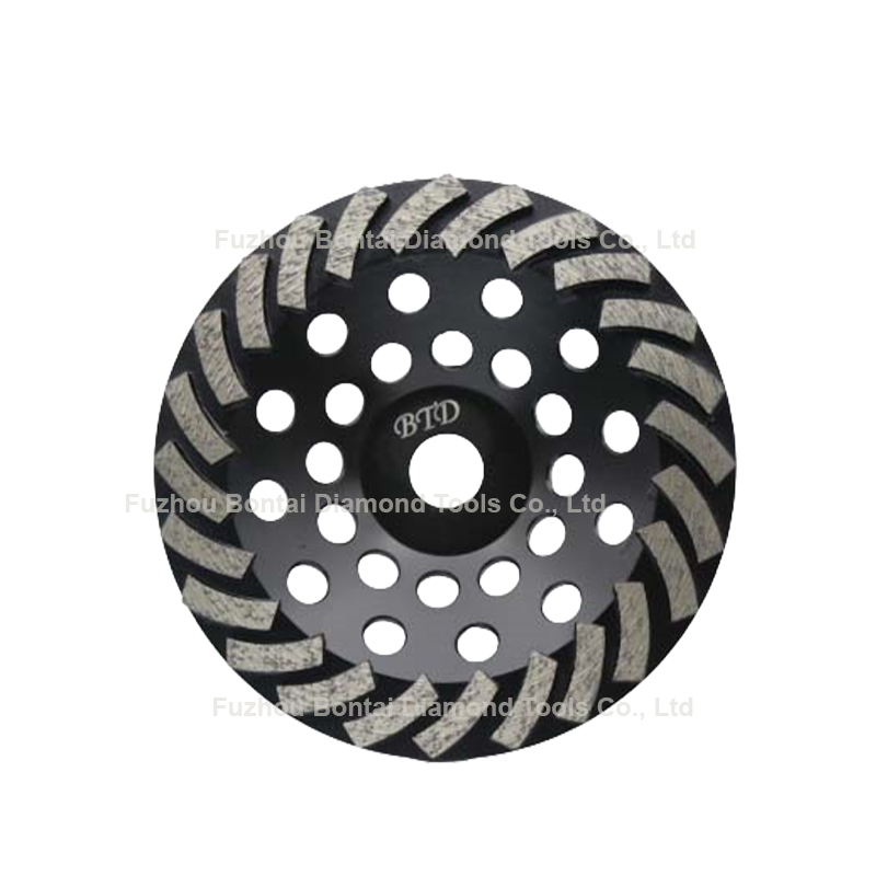 7 inch turbo diamond grinding cup wheels with 24 segments