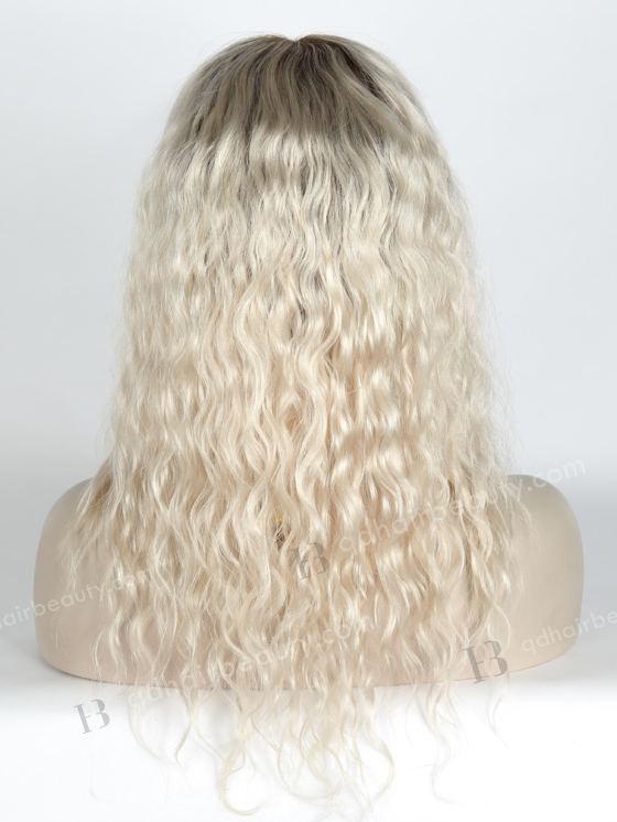 Root Color 9# With White Color 14'' European Virgin Silk Top Glueless Wigs WR-GL-058