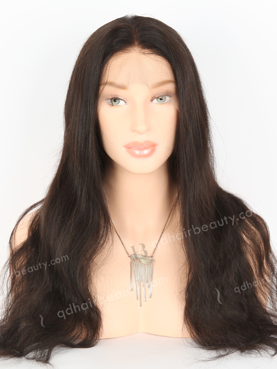 In Stock Indian Remy Hair 20" Natural Straight Natural Color Full Lace Wig FLW-01554