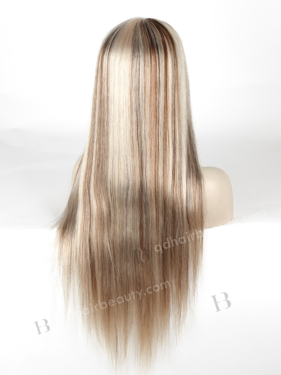 High Density Highlight Color 24'' Brazilian Virgin Hair Lace Wigs With PU WR-MOW-004
