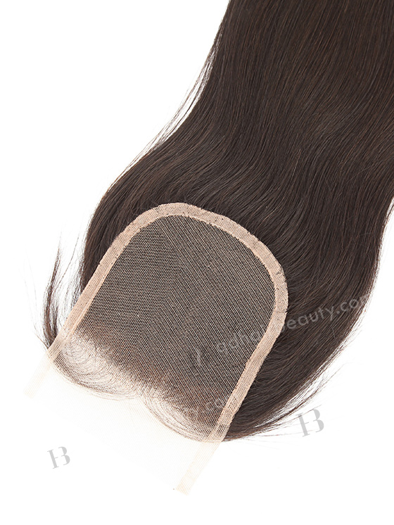 In Stock Brazilian Virgin Hair 16" Straight Natural Color Top Closure STC-267