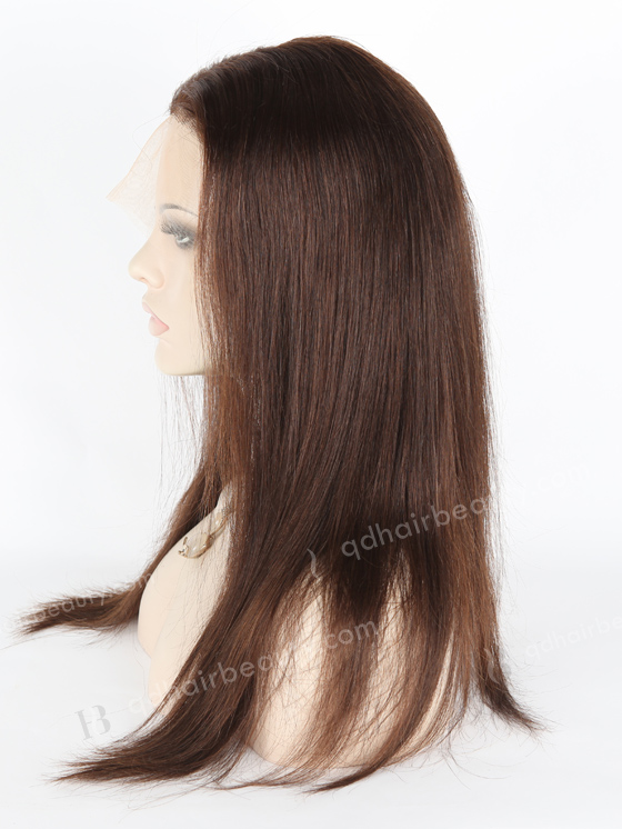 In Stock Indian Remy Hair 16" Straight 2a# Color Lace Front Wig MLF-01003