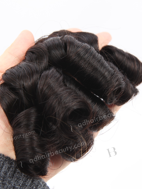 In Stock 5A Peruvian Virgin Hair 14" Double Drawn Wavy With Curl Tip 1b# Color Machine Weft SM-6163