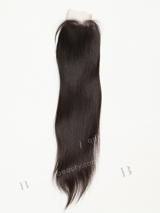 In Stock Indian Virgin Hair 14" Straight Natural Color Top Closure STC-217